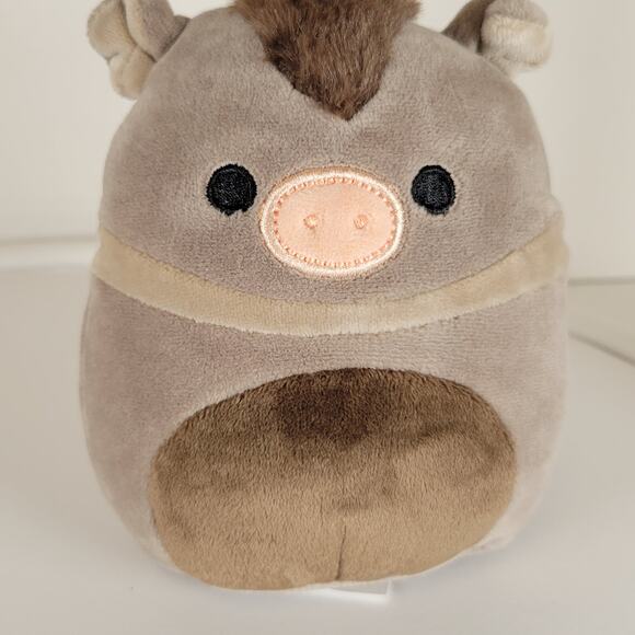 Squishmallows Ronnie Cow Plush 5" Brown Fuzzy Hair Kellytoy Jazwares With Tag - Picture 3 of 11